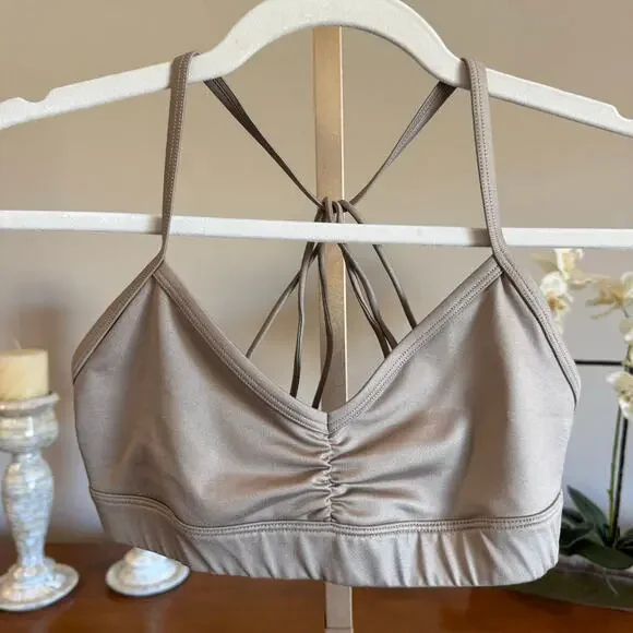 Alo Yoga Airlift Intrigue Bra Gravel Size S - Picture 2 of 8